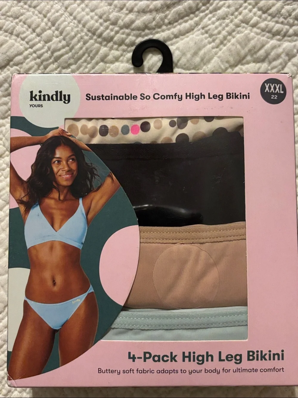 Kindly Yours Women’s So Comfy Micro High Leg Bikini Underwear Size XXXL (22)
